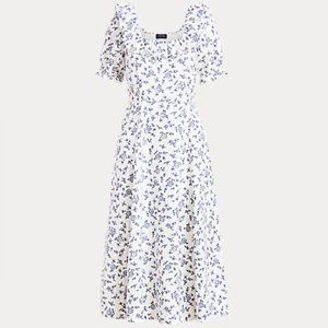 Polo Ralph Lauren Floral Ruffle-Trim Linen Dress